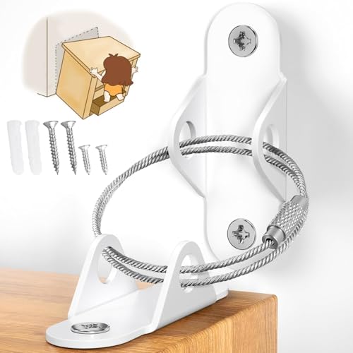 家具転倒防止 ストッパー 耐震金具 転倒防止 固定ロック 6組/10組セット 地震対策 風雨 防災用品 強力タイプ 固定金具 子供 ペット 家具転倒防止 本棚 食器棚 テレビラック テーブル タンス 冷蔵庫 家具固定用 落下防止 補強家具 目立たずがっちり 防災グッズ 取り付けが簡単 取付ネジ付属 (ホワイト,6組セット)