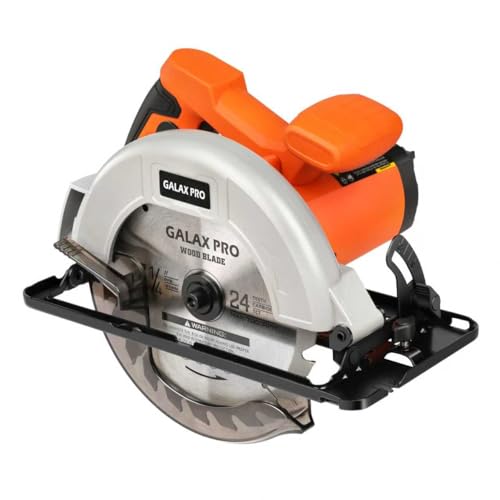 GALAX PRO Kreissäge, 1400W Maximale 6000RPM, Einstellbare Schnitttiefe und -winkel: 62 mm (90°) - 48 mm (45°), Sägeblatt-Ø: 185mm, für Holz, Weichmetall, Plastik, PVC