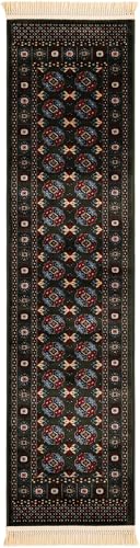 Bokhara Collection 8Ft Green Runner Rug