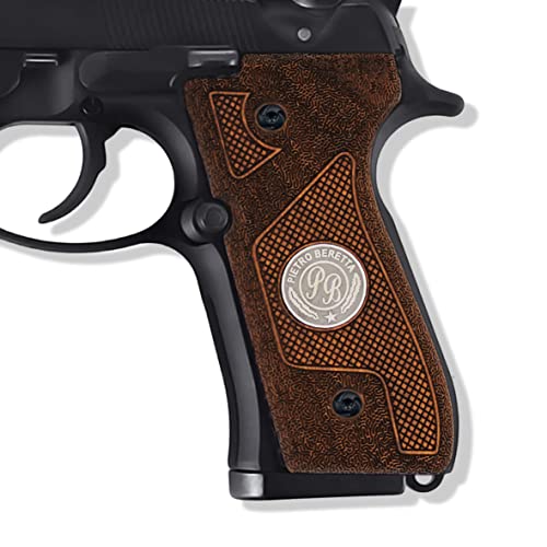 Mammoth Beretta 92/96 Full Size Wood Grips, Super Quality CNC/Handcrafted Hybrid Superior Design with Unique Beretta Medallion - Premium Pistol Grip Accessories for Beretta 92/96 Models