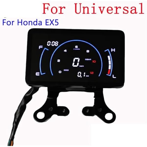 Obrotomierze motocyklowe Pasuje do Honda EX5 Uniwersalny motocykl Cyfrowy panel prędkościomierza licznika kilometrów obrotomierza wyświetlacza LCD Motocykla instrumenty