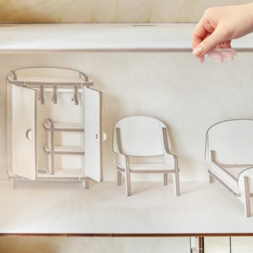 Plástico transparente de PVC para ventanas de casas de muñecas y materiales de construcción miniatura 7
