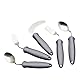 Homecraft Newstead Cutlery, Angled Spoon, Right Handed Adaptive Dining Aid, Utensil for Elderly, Disabled, Handicapped, Parkinson’s Disease, and Arthritis users, Non Slip Easy Grip