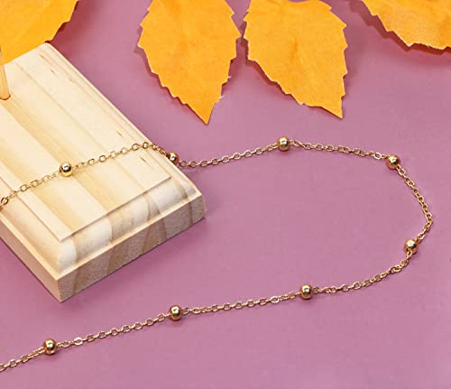 Image of ONLYKXY 1pcs Metal Glasses Chain Holder Eyewear Retainer Eyeglass Straps Elegant Retro Sunglasses Lanyard Necklace Decorative Chain(Gold Bead - Gold Chain)
