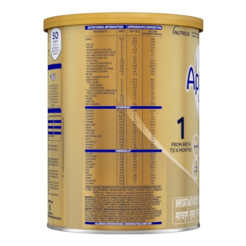 Image of Aptamil C-ProteQ, Infant Formula for babies (From Birth to 6 months)- With Synbiotics, - (Prebiotics, & Probiotics), DHA, Vitamin C & D, 400 g Tin