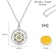 Aromatherapie Kette Anhänger Aromatherapie Anhänger Edelstahl Aromatherapy Pendant Diffuser Atherische öle Legierung mit 7 Abstandshaltern und Karabinerverschluss DIY Duftanpassung