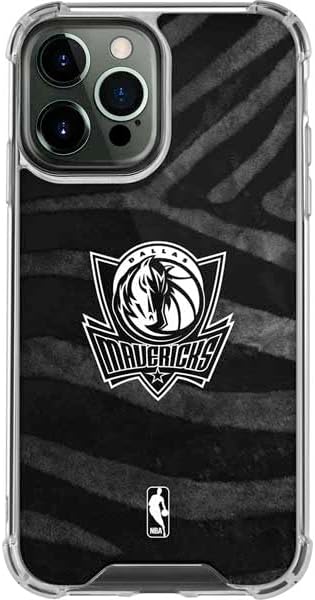 Skinit Clear Phone Case Compatible with iPhone 15 Pro Max - Officially Licensed NBA Dallas Mavericks Black Animal Print Design