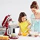 Edelstahlschüssel Kompatibel mit KitchenAid Standmixer 4.5 und 5QT Tilt-Head Mixer, 5 QT Mixerschüssel aus lebensmittelechtem Edelstahl mit Anti-Rutsch-Griff, spülmaschinenfest