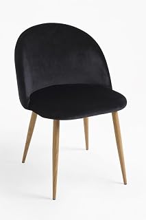 Regalos Miguel - Sillas Comedor - Silla Vint Terciopelo - Negro