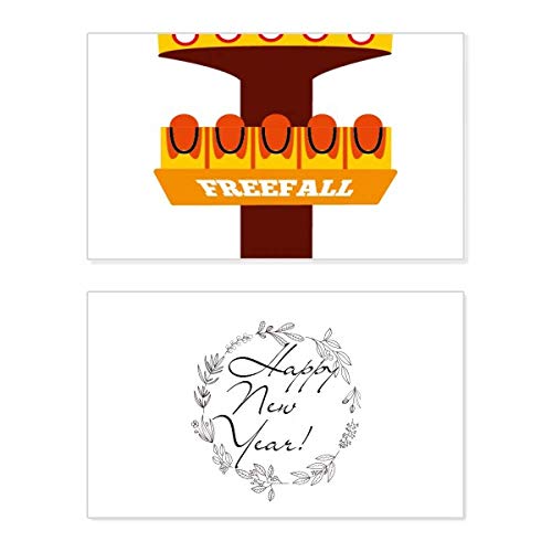 Tarjeta de felicitación de año nuevo Free Fall con bendición y dedicatoria impresa