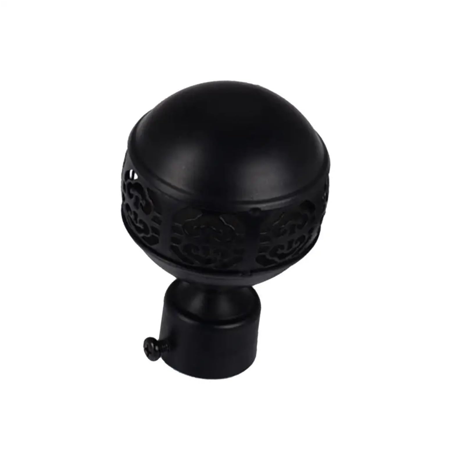 LUYSGBXR Curtain Rod Head Curtain Decorative/Rod 1 Piece Alloy Finishes Ends Heads 28mm(Black J)