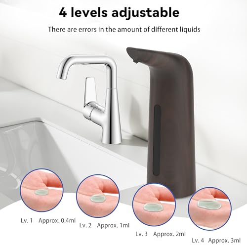 Image of Automatic Soap Dispenser, 13oz /400ml for Bathroom & Kitchen | 4-Level Adjustable Touchless Hand Soap Dispenser ,Battery Operated Electric Dispenser, Plastic Material Soap Holder