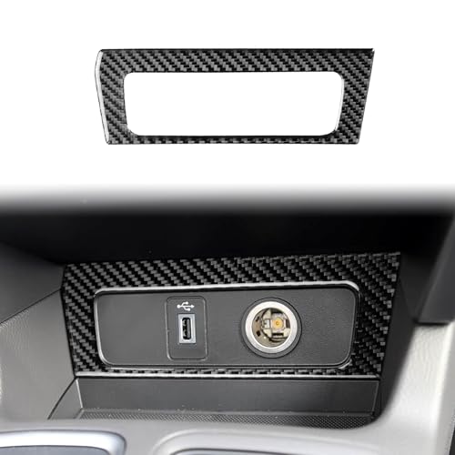 JKYUKU Real Carbon Fiber for Ford Accessories Center Console Cigarette Ligh