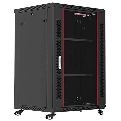 18U Rack 24 Inch Deep Server Cabinet IT Data Network Enclosure