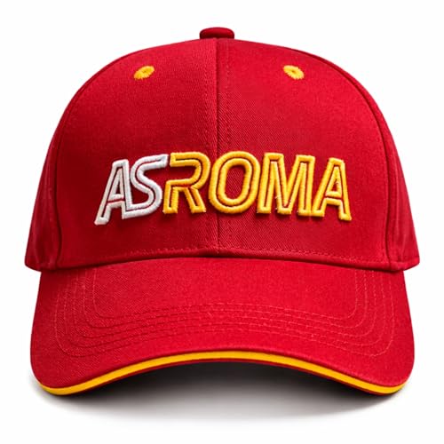 🧵 Scritta AS ROMA ricamata sul fronte + stemma ufficiale laterale