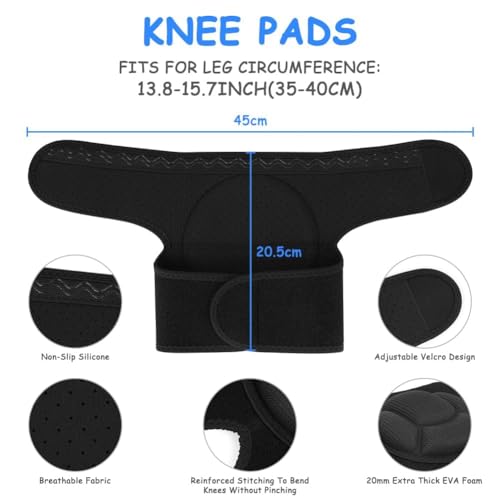 flintronic 1 Pair Knee Pads Work, 20MM Thick Knee Pads Gardening - Image 2