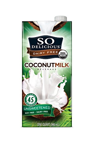 SO DELICIOUS Dairy Free Organic Coconut Milk Beverage, Unsweetened, 32 Ounce