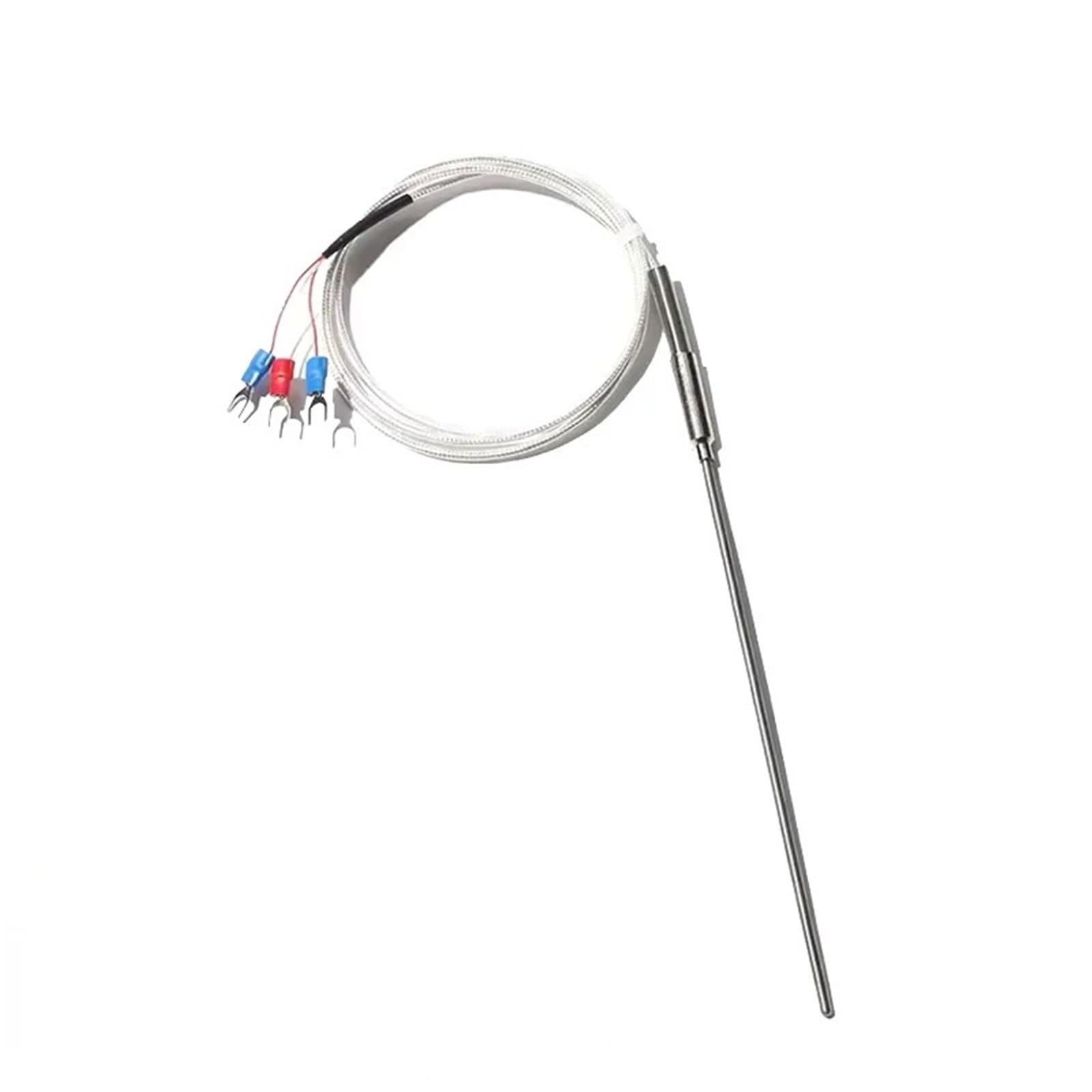 1 pièces WZPK-191 mesure de température Thermocouple PT100 100MM/150MM/200MM/300MM sonde 3 bornes de connecteur 1M 1.5M 2M 3 mètres fil(Probe Length 300mm,Cable Length 2m,Probe Dia. 6mm)