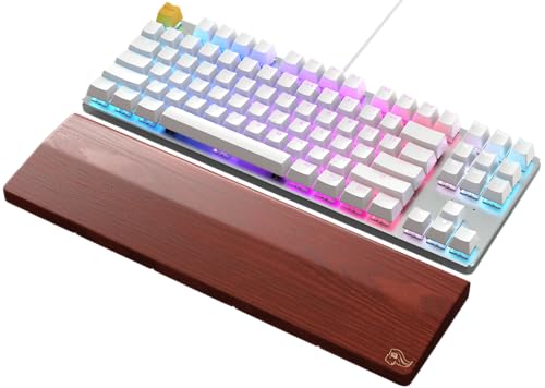 Image of Glorious TKL Wrist Rest - Brown Wooden Wrist Rest - Mechanical Keyboard Wood Ergonomic Palm Rest - 14x4 inches /19mm Thick (GV-87-BROWN)
