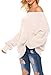 GOLDSTITCH Women's Off Shoulder Batwing Sleeve Loose Oversized Pullover Sweater Knit Jumper Ivory