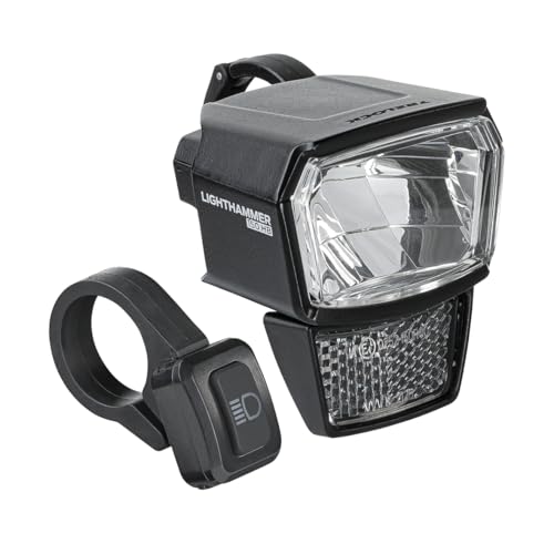 Phare de vélo avec interrupteur feux de route TRELOCK LS 940-HB 12 V