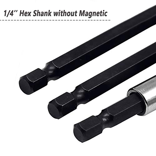Mesee 3Pcs Magnetic Extension Chuck Adapter, 1/4 Inch Hex Shank Quick Release Bar Socket Screwdriver Bit Holder Set 60Mm/100Mm/150Mm For Screws Nuts Handheld Driver #TOP5