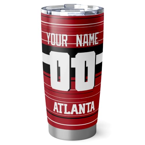 Image of Atlanta Tumbler 20oz Travel Mug Gifts Custom Name Number