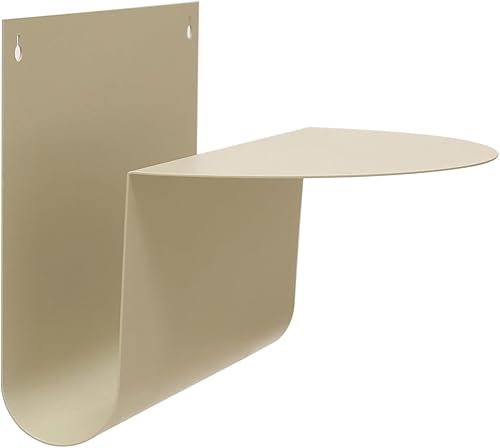 Miniatura 4 de Bloomingville Revista decorativa de metal colgante, estante de pared color crema