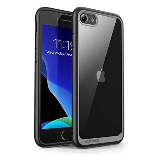 SUPCASE Coque iPhone 8, Unicorn Beetle Style Coque Transparente Anti-Choc de Protection Hybride [Résistant aux Rayures] pour Apple iPhone 8 2017 / iPhone 7 2016 (Noir)