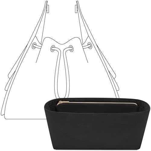 FANJI CHANEL 25 Hobo Purse Organizer Insert, Matte Black