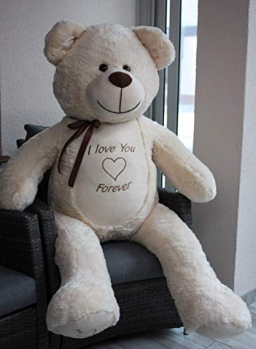 Baby Pluesh Riesen Teddybär Auswahl XXL 170 cm | Farben: braun, creme oder grau | Kuscheltier Stofftier Plüschbär Teddy (creme) – Bild 5