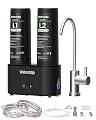 Waterdrop DLG-L Under Sink Water Filter System, Innovative Dual Filtered Flows, Reduces Lead Chlorine Chloramine Bad Taste, with Separate Faucet, Life Indicator