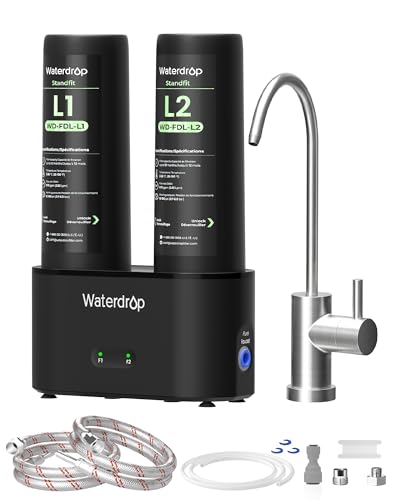 Waterdrop DLG-L Under Sink Water Filter, Innovative Dual Filtered Flows, Reduces Lead Chlorine...