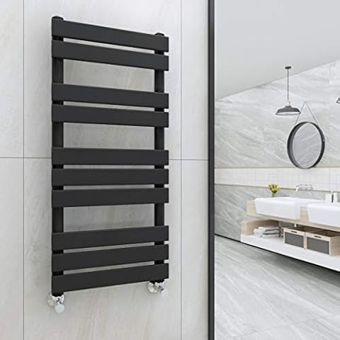 WarmeHaus Minimalist Bathroom Flat Panel Heated Towel Rail Radiator Rad Sand Grey 1000x450mm - Modern Central Heating Space Saving Radiators - Perfect for Bathrooms Cover