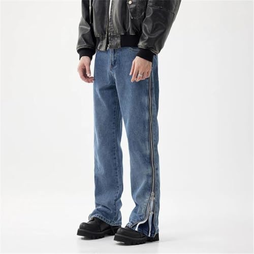 Men's Straight Jeans High Street Washed Casual Korean Classic Jeans3