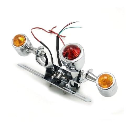 Feu arrière LED pour moto avec support de plaque réglable d'immatriculation