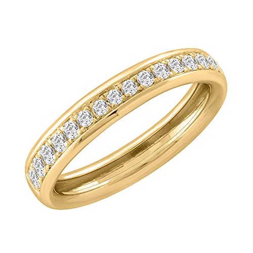 1/3 Carat Diamond Unisex Wedding Band Ring in 14K Gold (I1-I2 Clarity) - IGI Certified