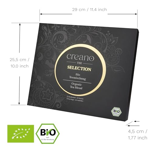 Image of Creano Organic Herbal Tea & Tea Gift Set inchWORLD OF TEA inch - 72 tea bags in 24 different varieties - 144g*