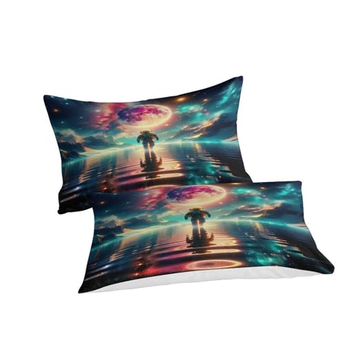 Linge de lit astronaute impression 3D haute définition en microfibre douce durable - 2