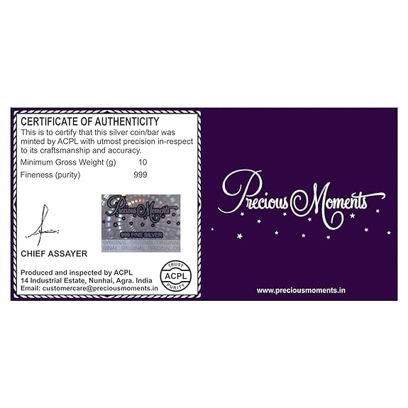 Image of Precious Moments Happy Birthday Silver Coin 10 Grams | 20 Gram | 50 Gram BIS Hallmarked 999 Purity with Gift Box by ACPL