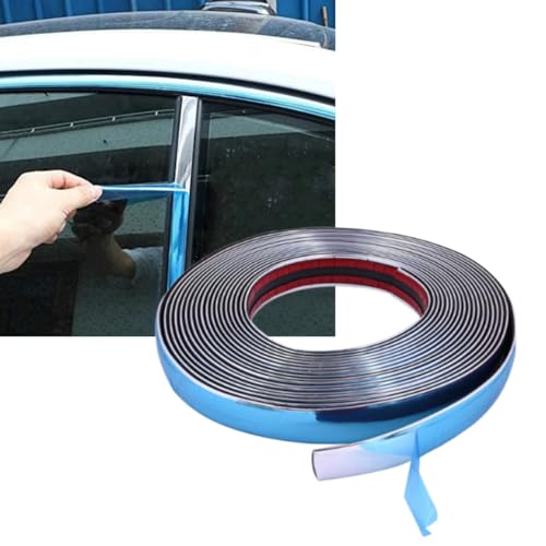 Image of GINTL Side Window Beading Roll Chrome 03 Meter for All Cars (10mm)