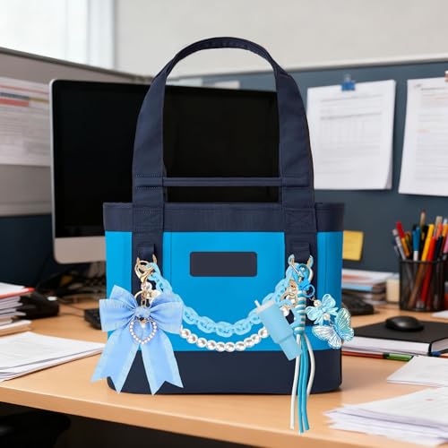 Image of Tote Bag Accessories for YETI Camino 20 /35 /50 Bogg Bags Pearl Bow Blue