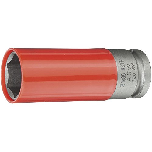 ASW 72813 Kraft-Steckschlüssel-Einsatz 1/2 Zoll 6-kant 21x 85 mm für Leichtmetall-Felgen – Miniatur