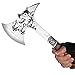 Promithi Camping Hatchet with Nylon Sheath, Axe Etched Wolf Head Stainless Steel with Wooden Grip, Outdoor Hunting Survival Hiking Tomahawk Axe, for Farming Activities