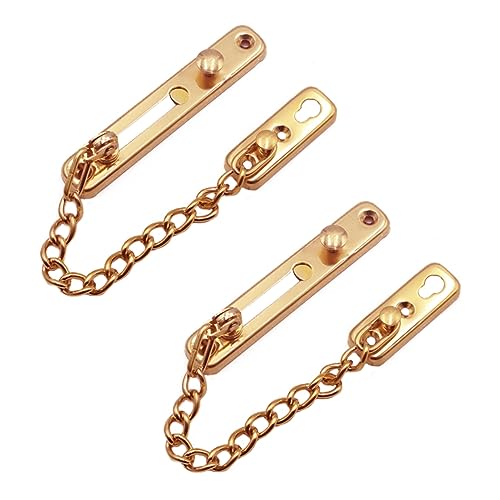 Cerrojo de puerta con cadena antirrobo y guardia de seguridad en pack de 2 2