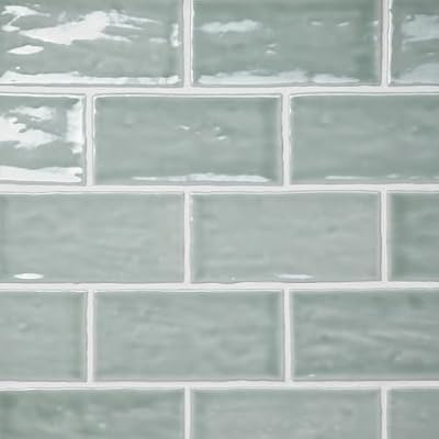 Bedrosians Marin 2.5" x 5" Ceramic Wall Tile, Aloe Green (60-Pack, 5.38 SF)