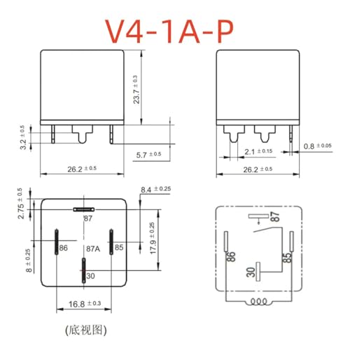 Relé ZDCD-12HSb de 4 pines y 12V 40A para automoción 2