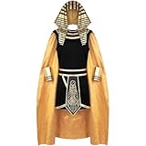 Ymxygz 1 Set Costume Faraone Egizio, Costume Regina Cleopatra con Accessori, Travestimento Reale Cleopatra, Abiti per Feste Cosplay