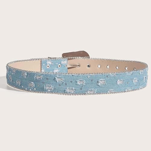 Womens Waist Belt Versatile Punk Belt Trousers Accessories Rhinestone Belts4