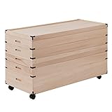 ナサ流通企画 キャスター付き桐衣装箱 5段 高さ54cm 隅金具付 GB-0008